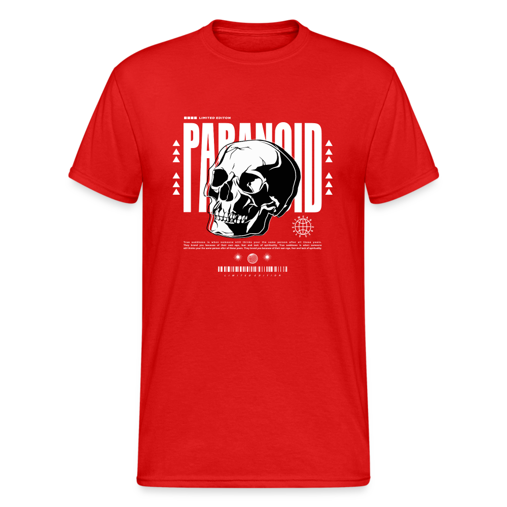 Urban Streetwear Paranoid T-Shirt Herren - Rot