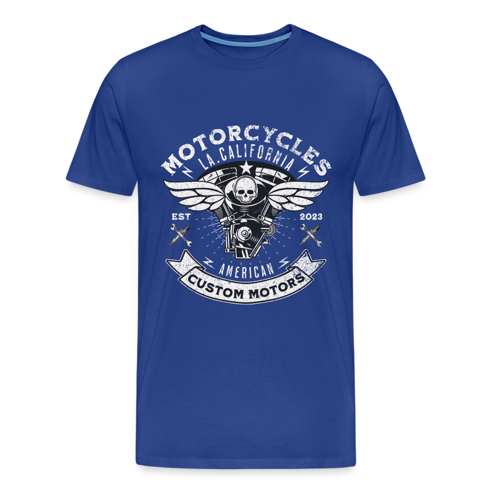 Motorcycles Custom Motors Premium T-Shirt Herren - Königsblau