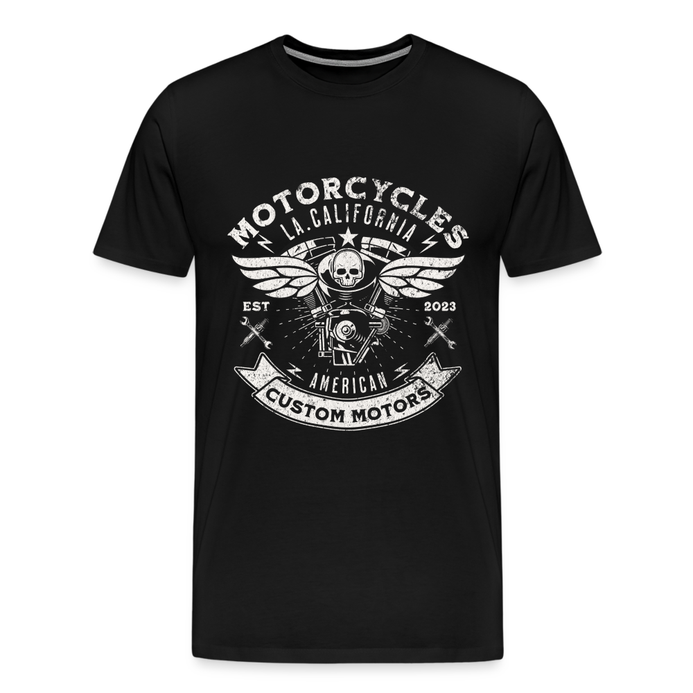 Motorcycles Custom Motors Premium T-Shirt Herren - Schwarz