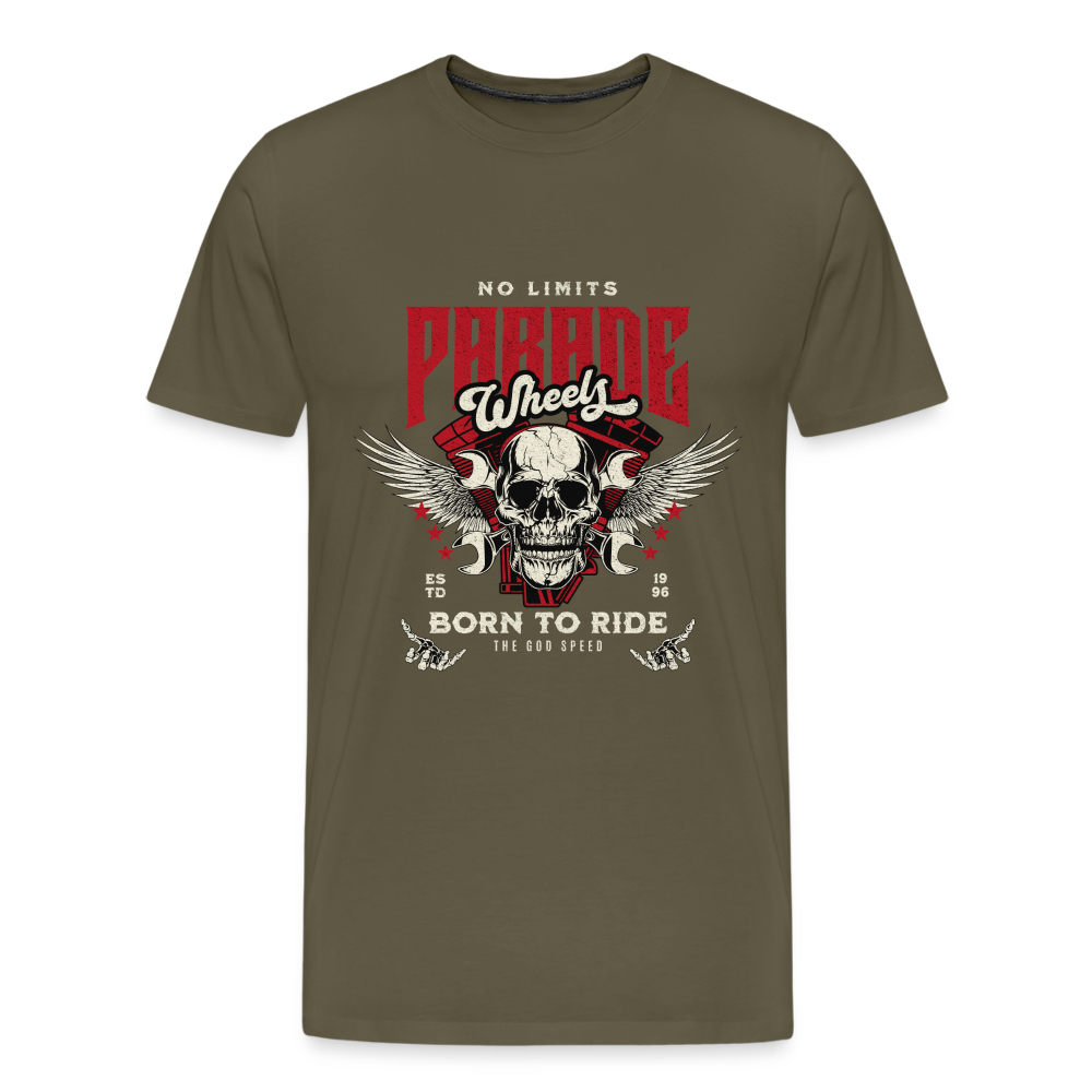 No Limits Parade Wheels Born To Ride Club  Premium T-Shirt Herren - Khaki