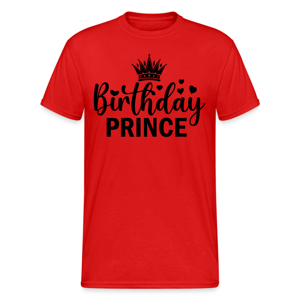 Birthday Prince Männer Gildan Heavy T-Shirt - Rot