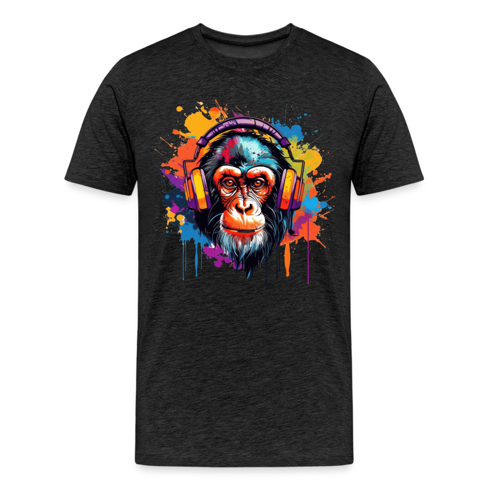 DJ Monkey Affe T-Shirt Männer Premium T-Shirt - Anthrazit