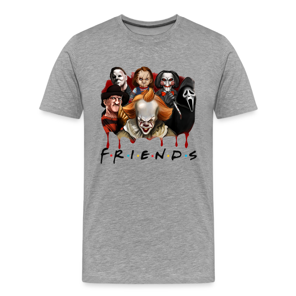 Friends Halloween Horror Premium T-Shirt Herren - Grau meliert