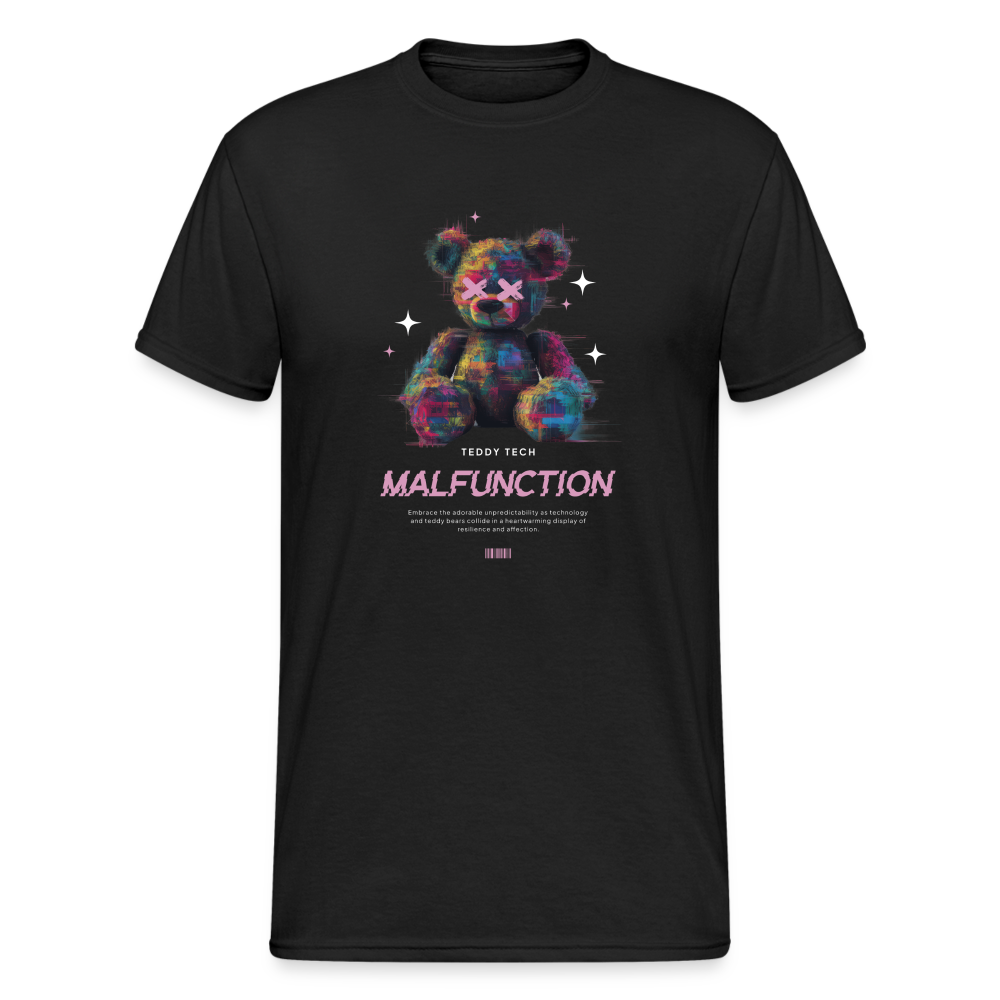 Teddybär Bear Malfunction Streetwear Spruch T-Shirt Herren - Schwarz