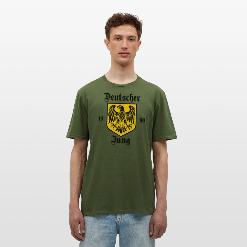Deutscher Jung Frontdruck T-Shirt - Militärgrün