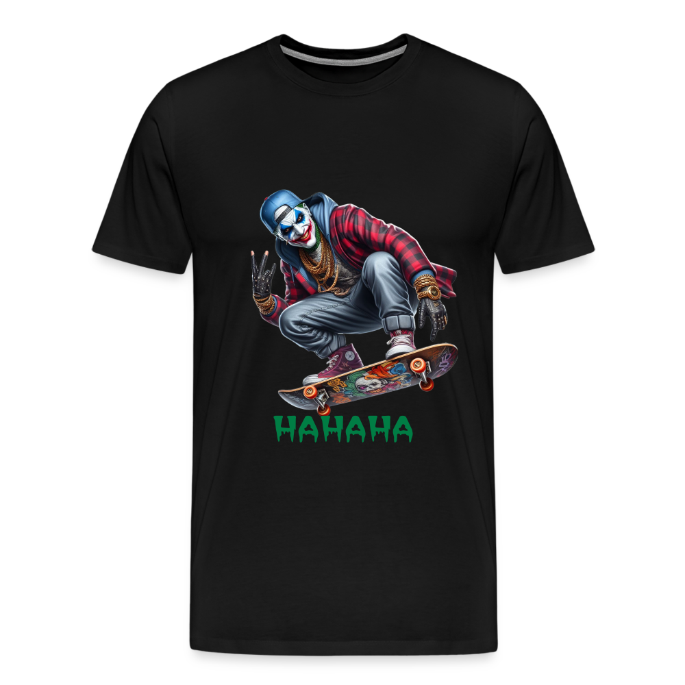 Joker HAHAHA Männer Premium T-Shirt - Schwarz