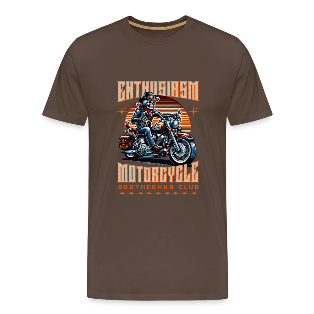 Motorcycle Brotherhub Club  Premium T-Shirt Herren - Edelbraun
