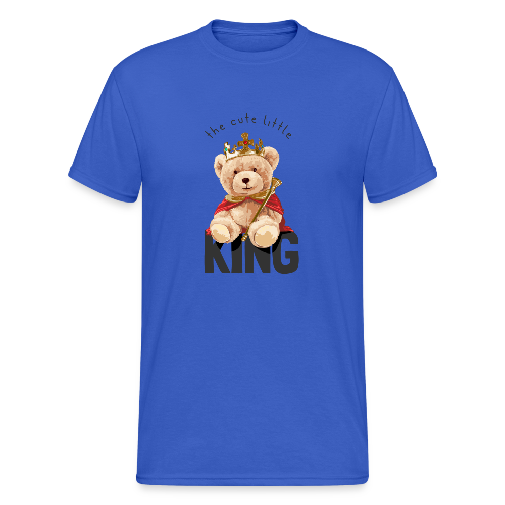 Teddybär Bear the cute little King Streetwear Spruch T-Shirt Herren - Königsblau