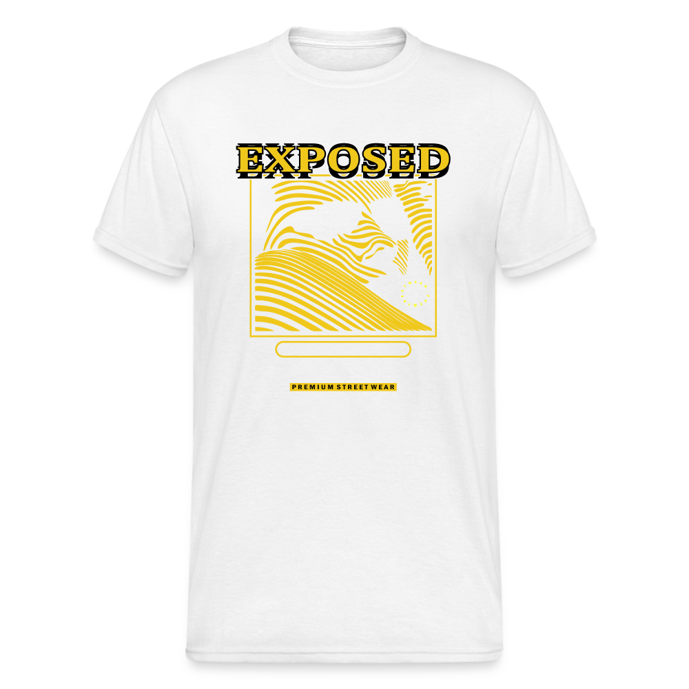Urban Streetwear Exposed T-Shirt Herren - Weiß
