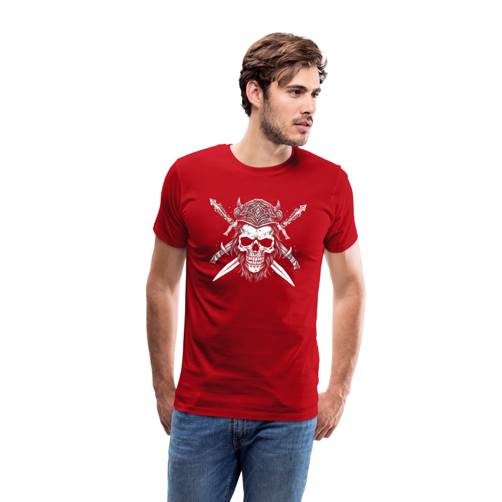 Skull Steel Totenkopf Premium T-Shirt Herren - Rot