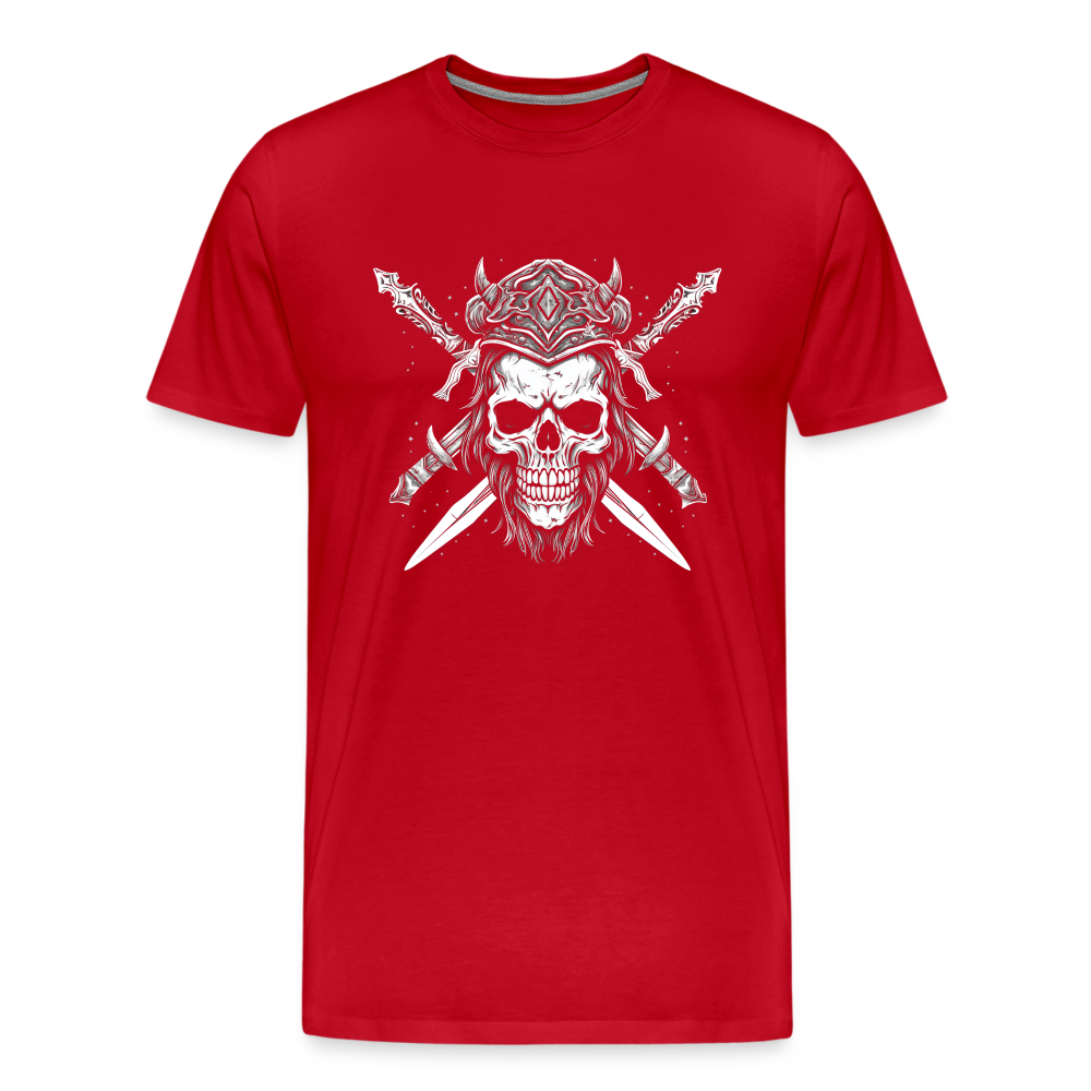 Skull Steel Totenkopf Premium T-Shirt Herren - Rot