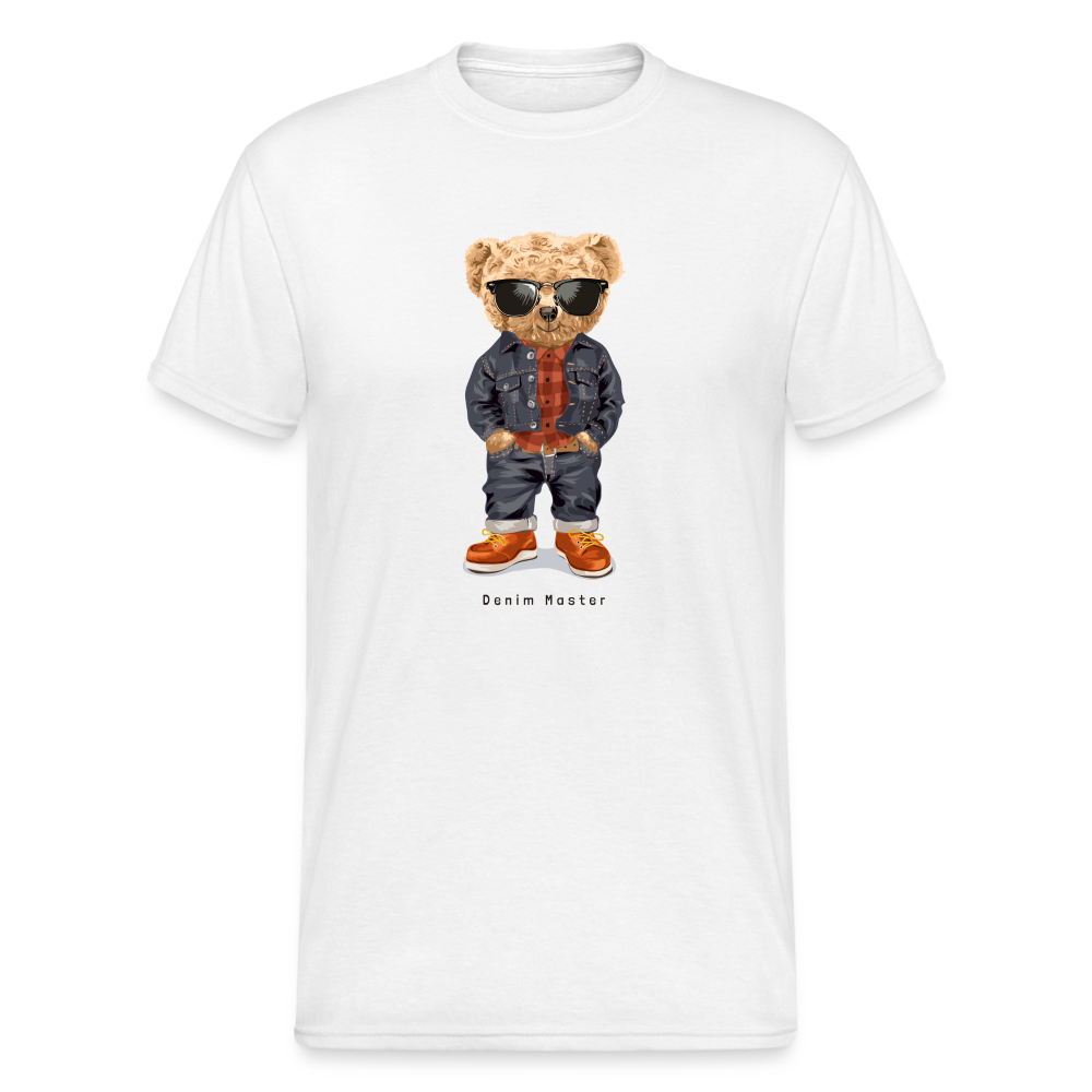 Teddybär Bear Denim Master Streetwear Spruch T-Shirt Herren - Weiß