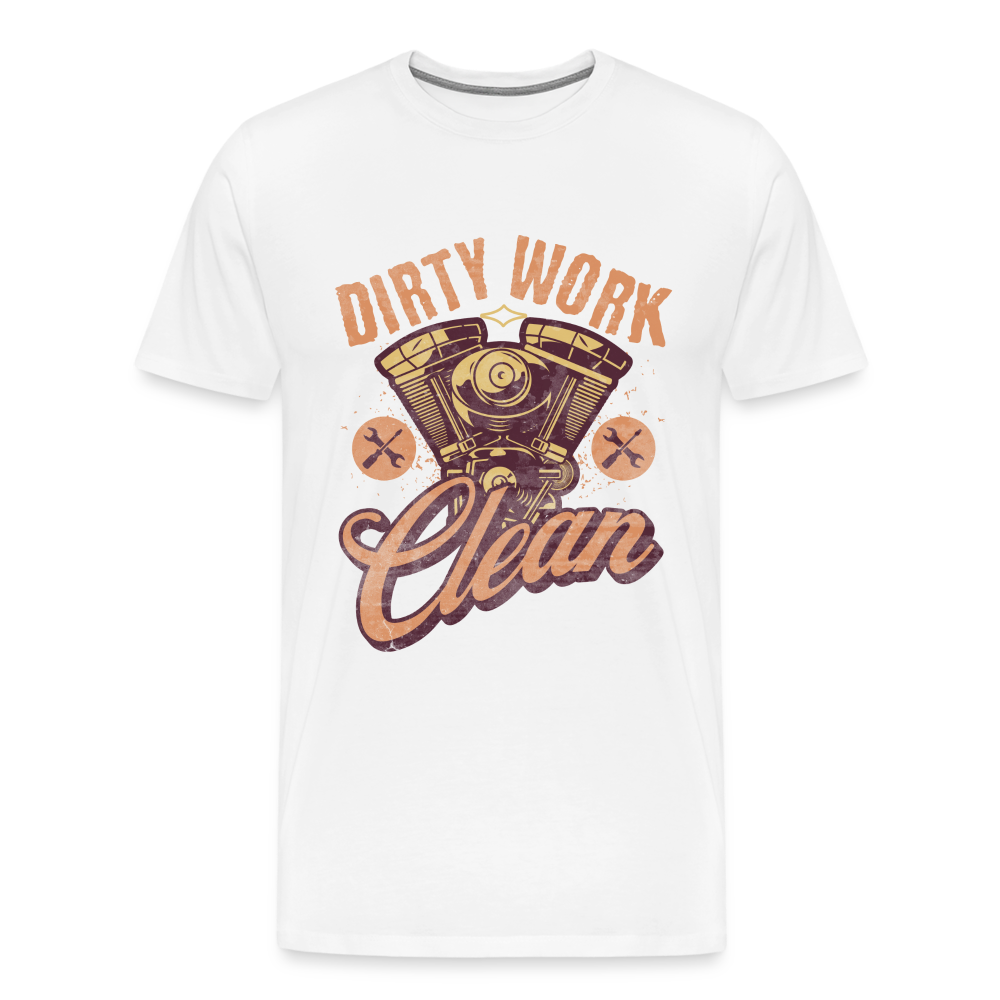 Dirty Work Clean Premium T-Shirt Herren - Weiß