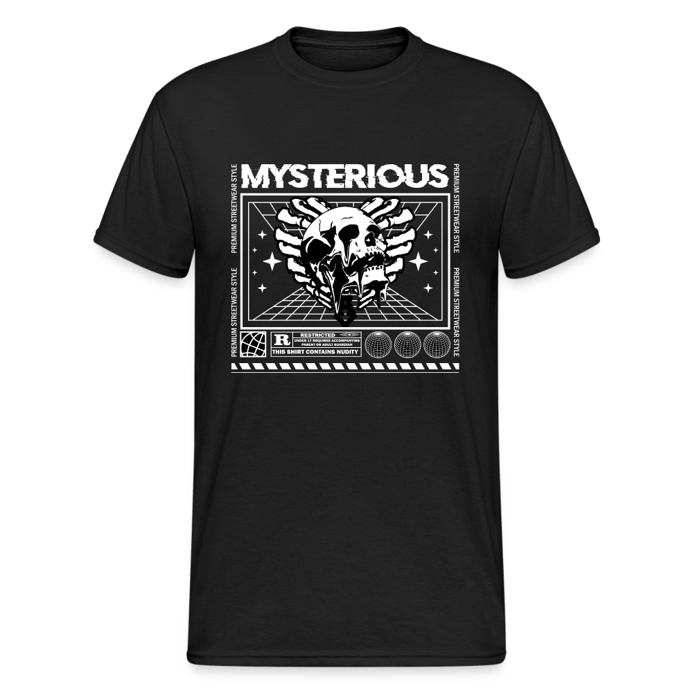 Urban Streetwear Mysterious T-Shirt Herren - Schwarz