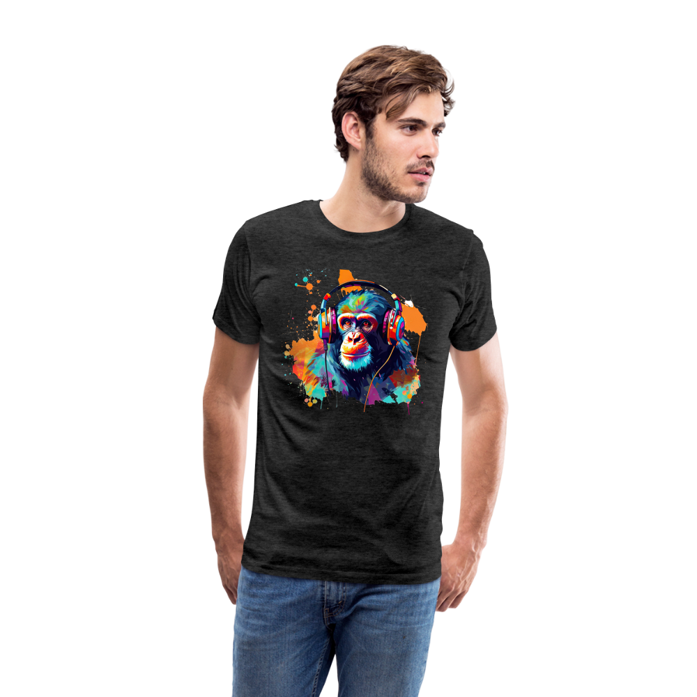 DJ Monkey Affe T-Shirt Männer Premium T-Shirt - Anthrazit