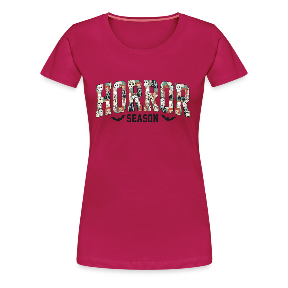 Horror Season Halloween Horror Premium T-Shirt Damen - dunkles Pink