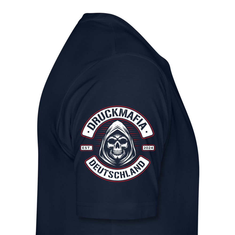 Druckmafia lieber stehen sterben als kniend leben mit Logodruck - Navy