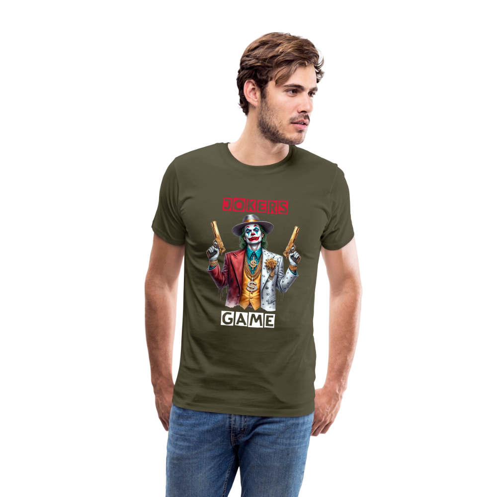 Joker Jokers Game Männer Premium T-Shirt - Khaki