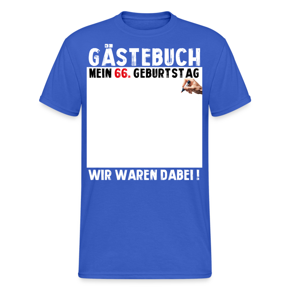 66. Geburtstag Gästebuch T-Shirt Lustig Geschenk T-Shirt - Königsblau