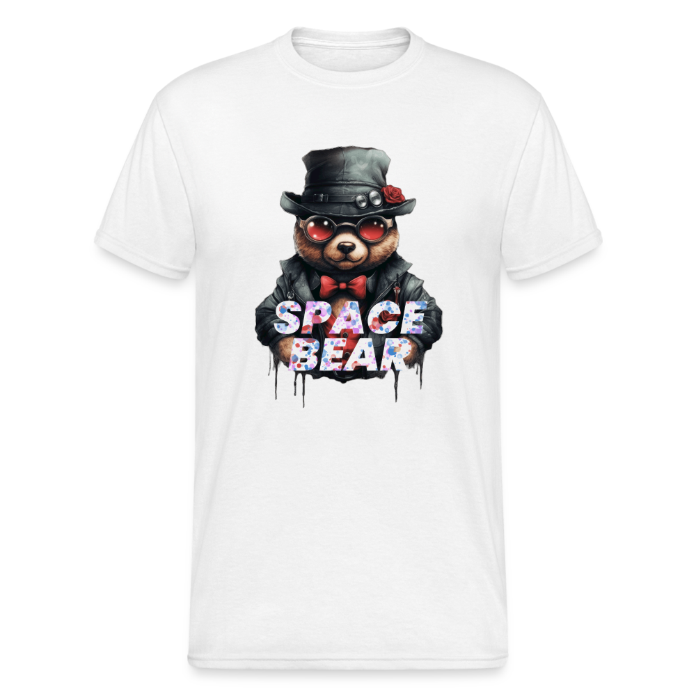 Teddybär Bear Space Bear Streetwear Spruch T-Shirt Herren - Weiß