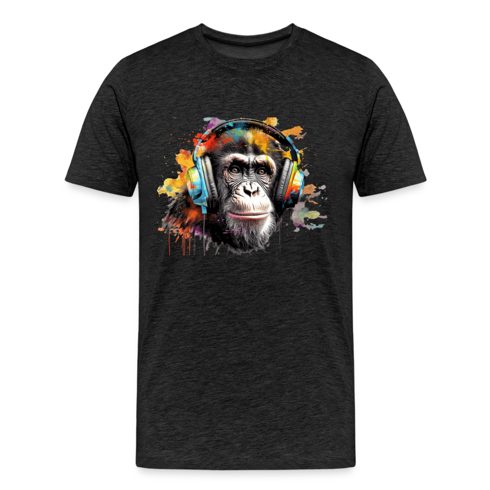 DJ Monkey Affe T-Shirt Männer Premium T-Shirt - Anthrazit