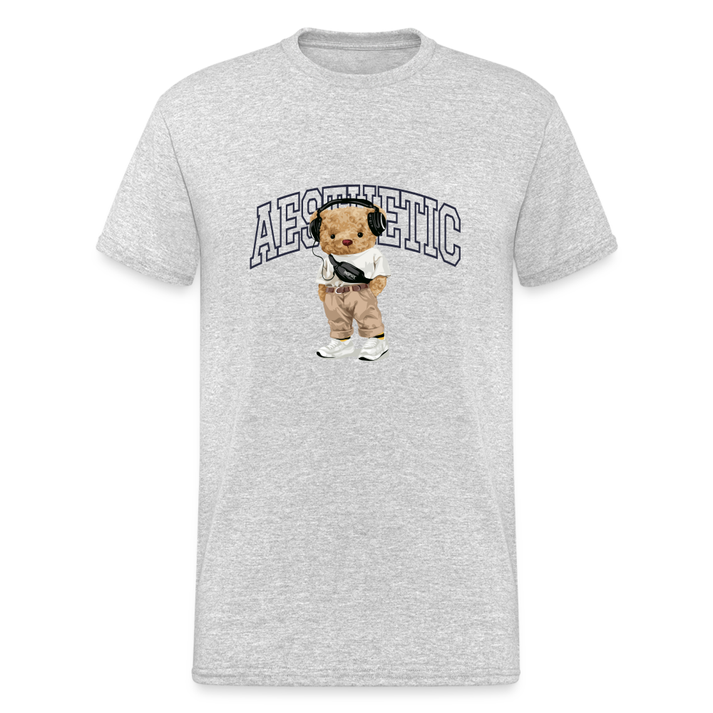 Teddybär Bear Aesthetic Streetwear Spruch T-Shirt Herren - Grau meliert