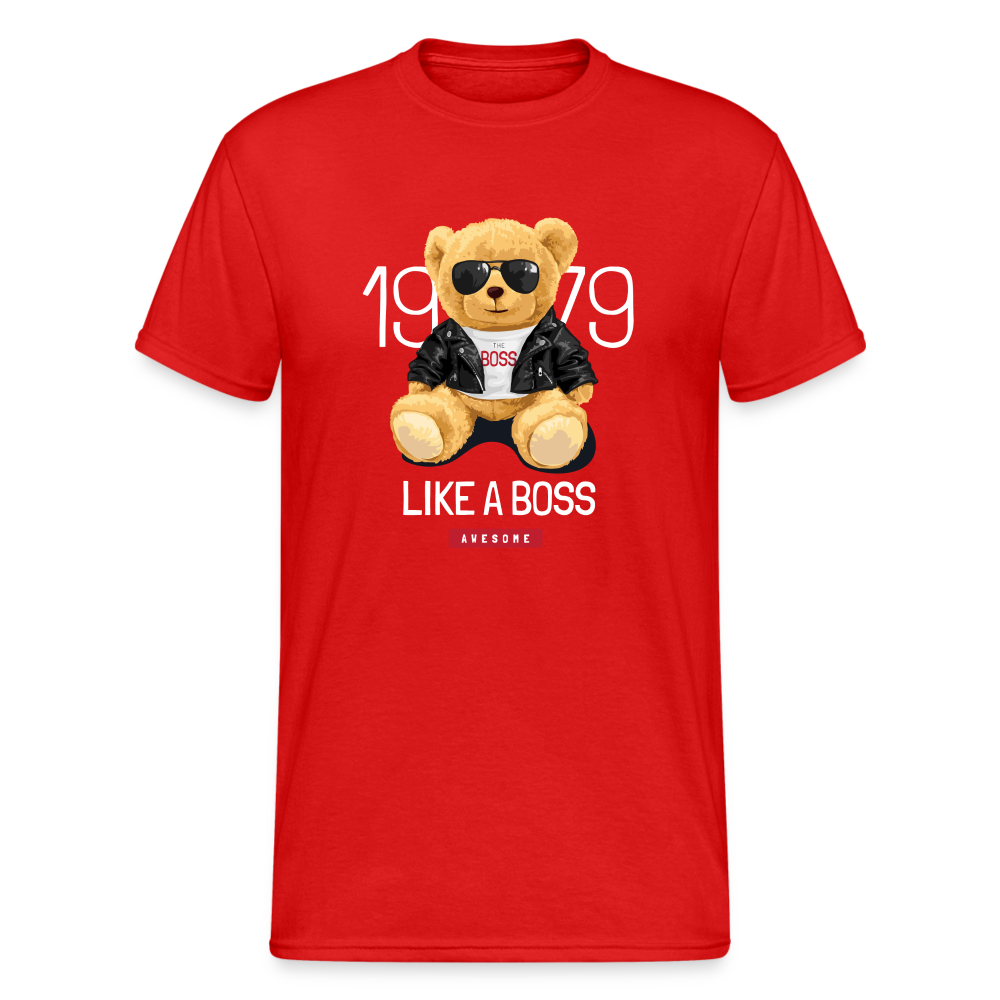 Teddybär Bear 1979 Like a Boss Streetwear Spruch T-Shirt Herren - Rot