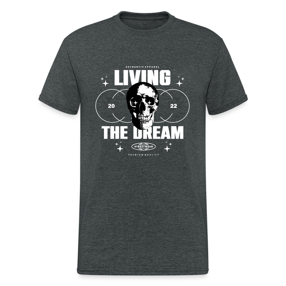 Urban Streetwear Living The Dream T-Shirt Herren - Dunkelgrau meliert