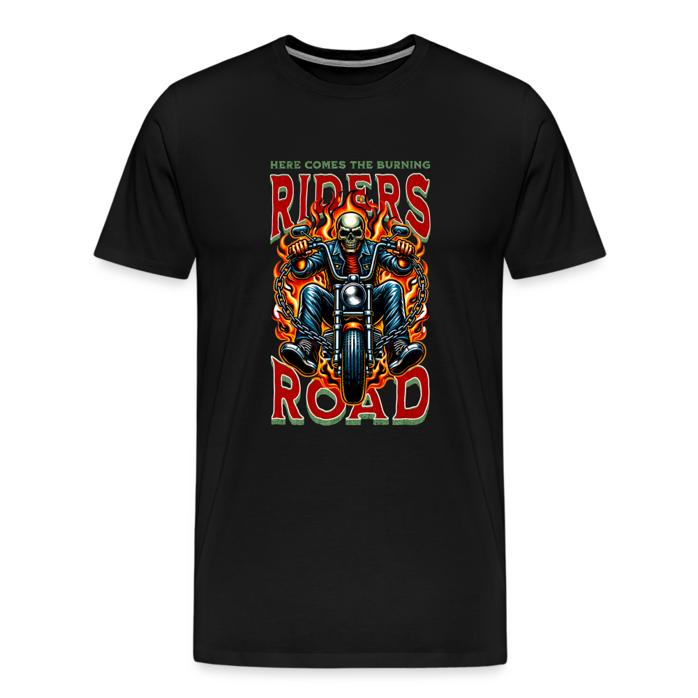Riders Road Premium T-Shirt Herren - Schwarz