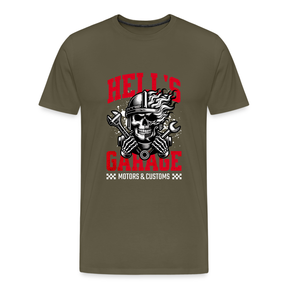 Hell´s Garage Premium T-Shirt Herren - Khaki
