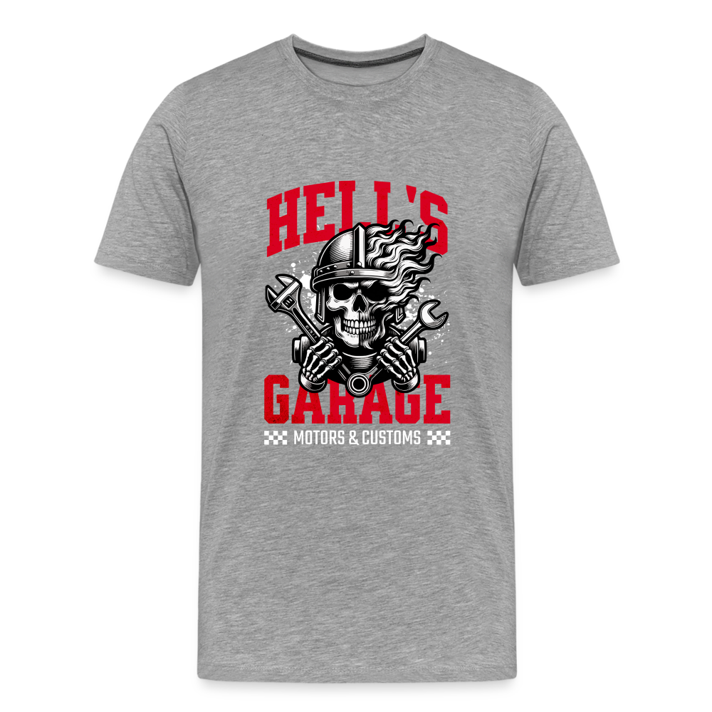 Hell´s Garage Premium T-Shirt Herren - Grau meliert