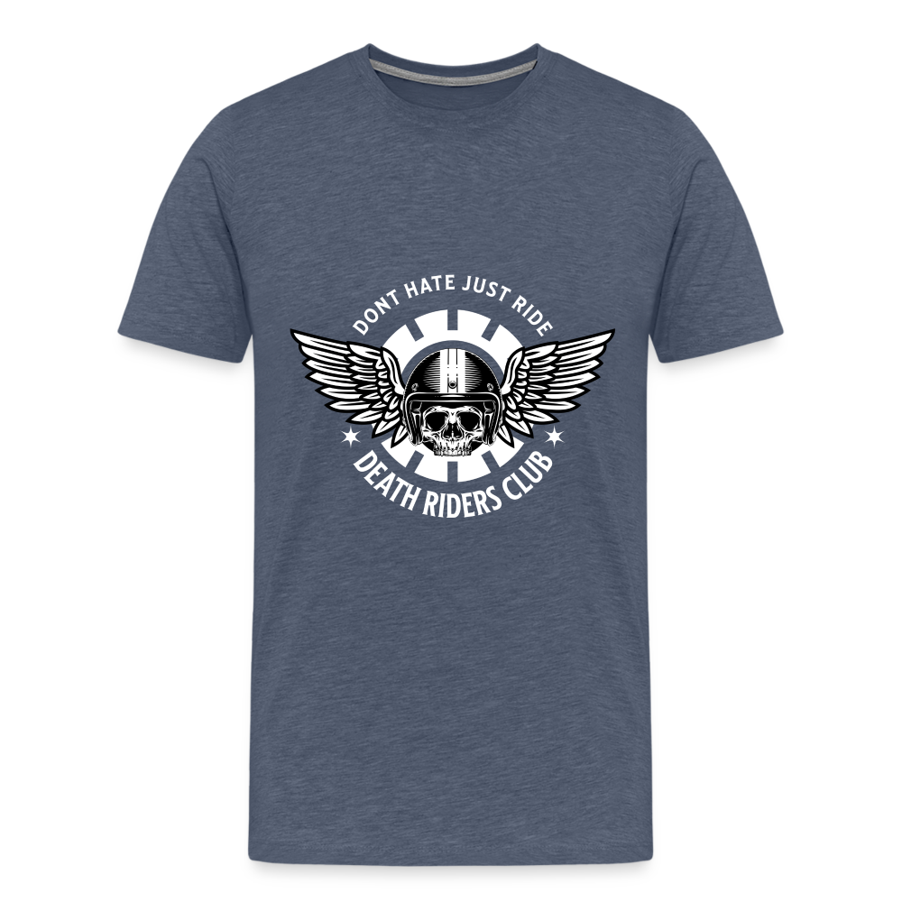 Death Riders Club Premium T-Shirt Herren - Blau meliert
