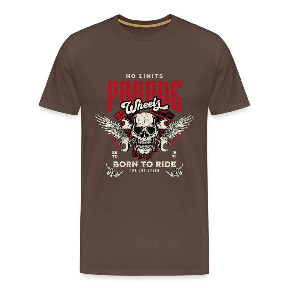 No Limits Parade Wheels Born To Ride Club  Premium T-Shirt Herren - Edelbraun