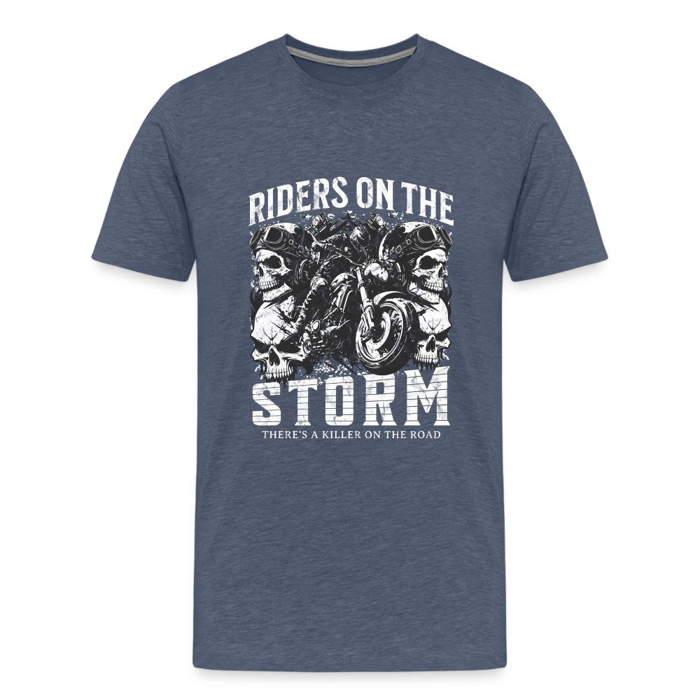 Riders On The Storm Premium T-Shirt Herren - Blau meliert