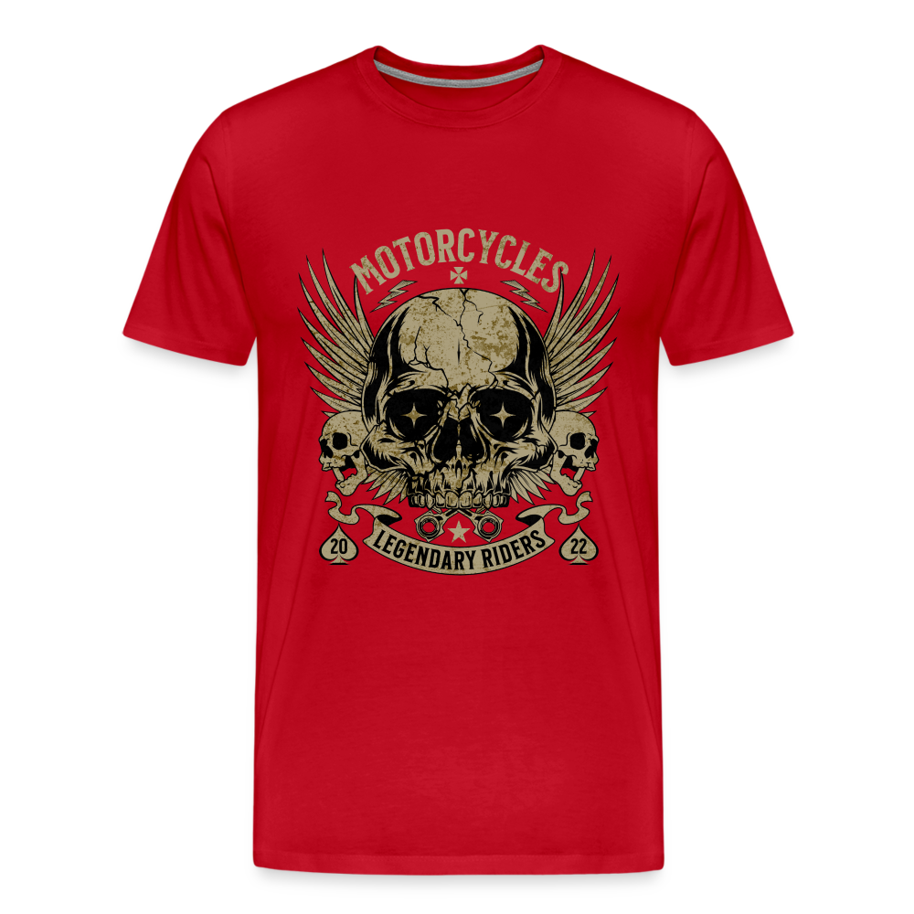 Motorcycles Legendary Riders Premium T-Shirt Herren - Rot