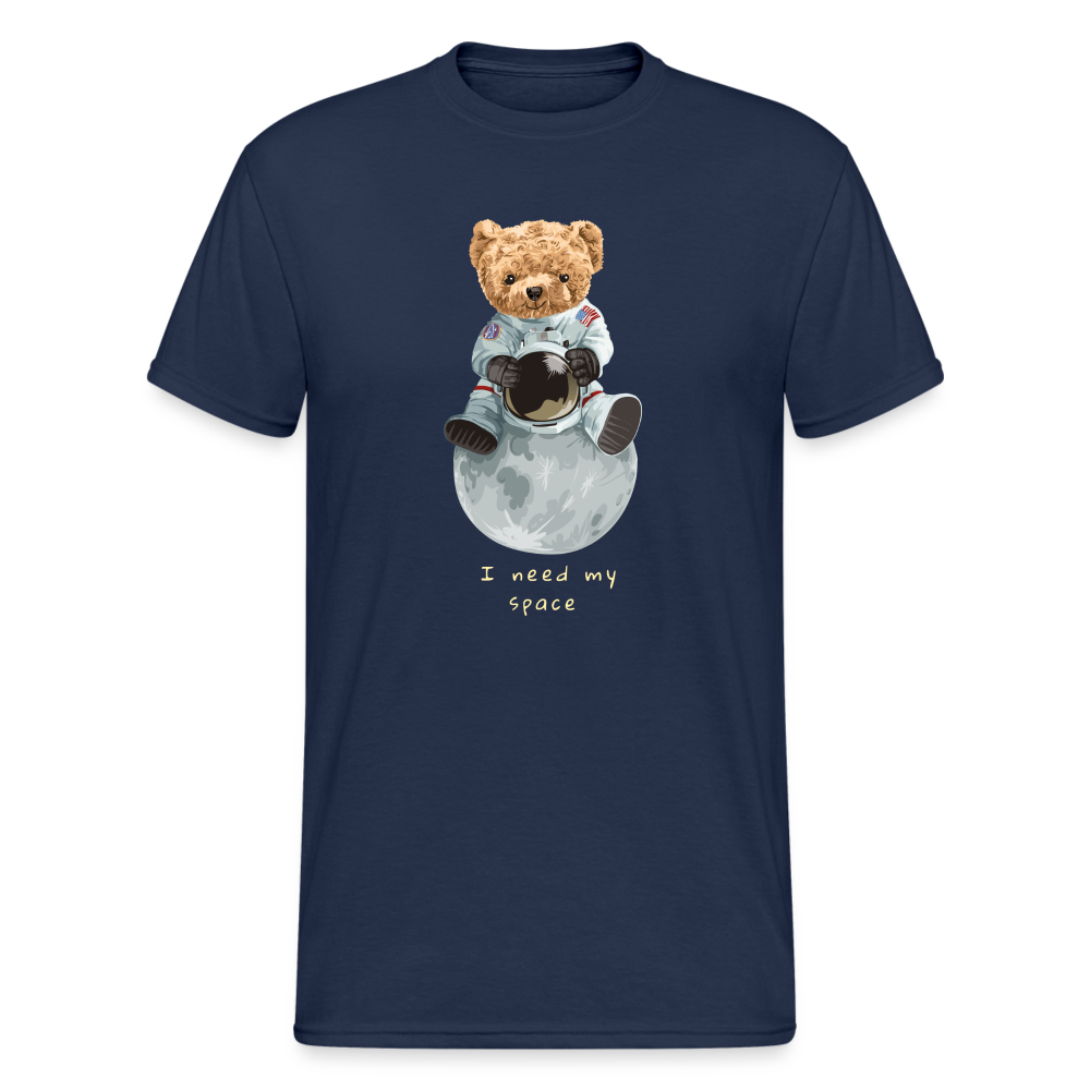 Teddybär Bear I need my space Streetwear Spruch T-Shirt Herren - Navy