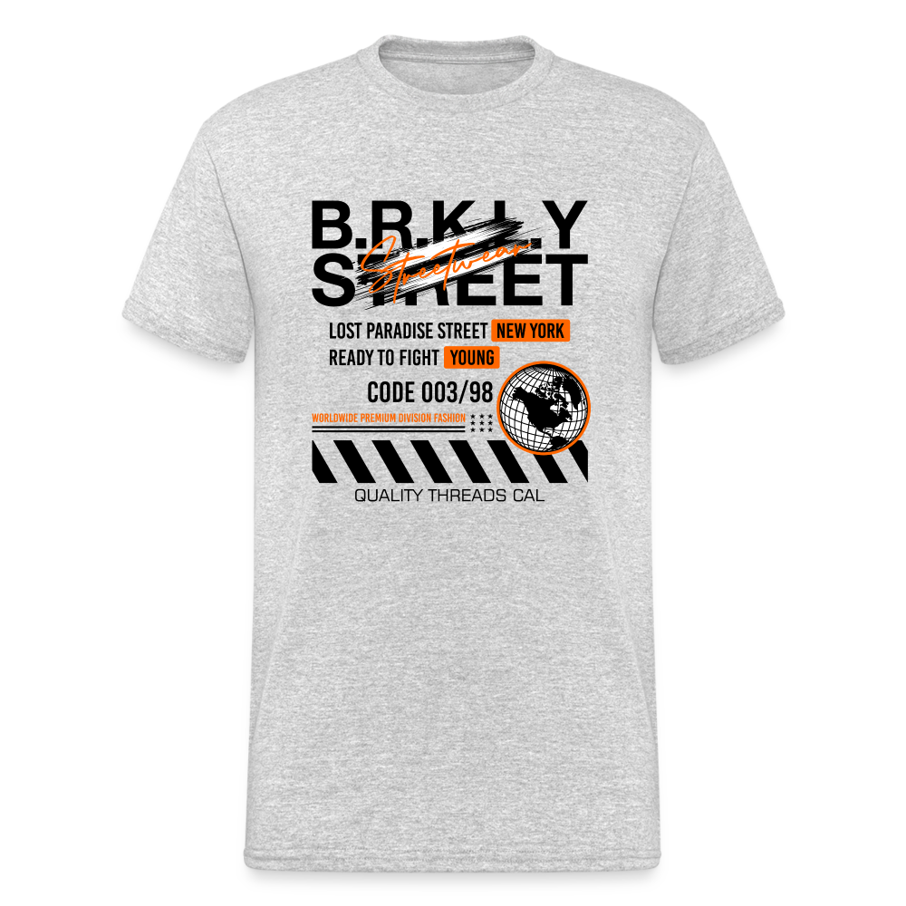 Urban Streetwear Brooklyn Street T-Shirt Herren - Grau meliert