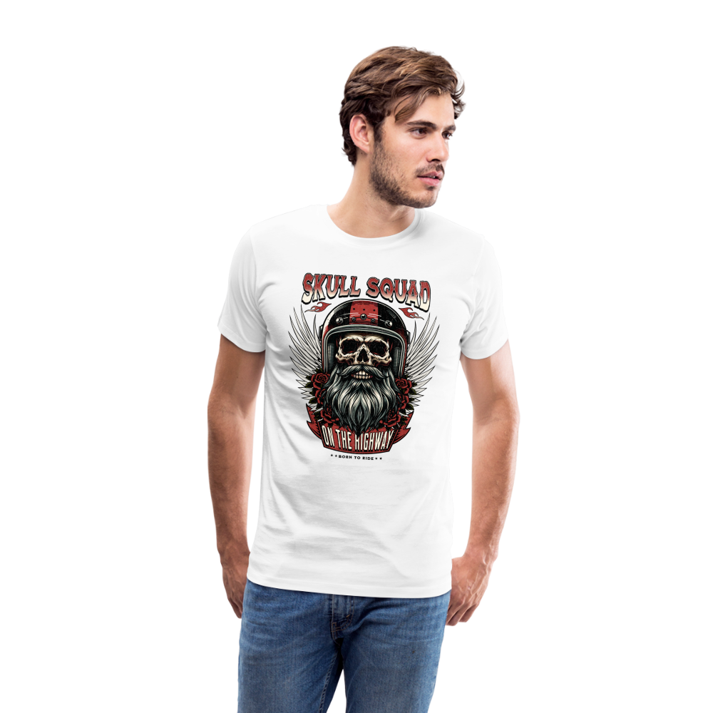 Skull Squad On The Highway Premium T-Shirt Herren - Weiß