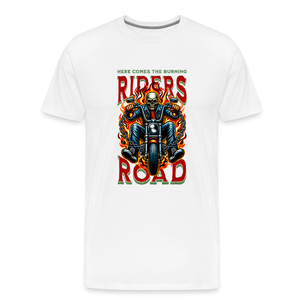 Riders Road Premium T-Shirt Herren - Weiß