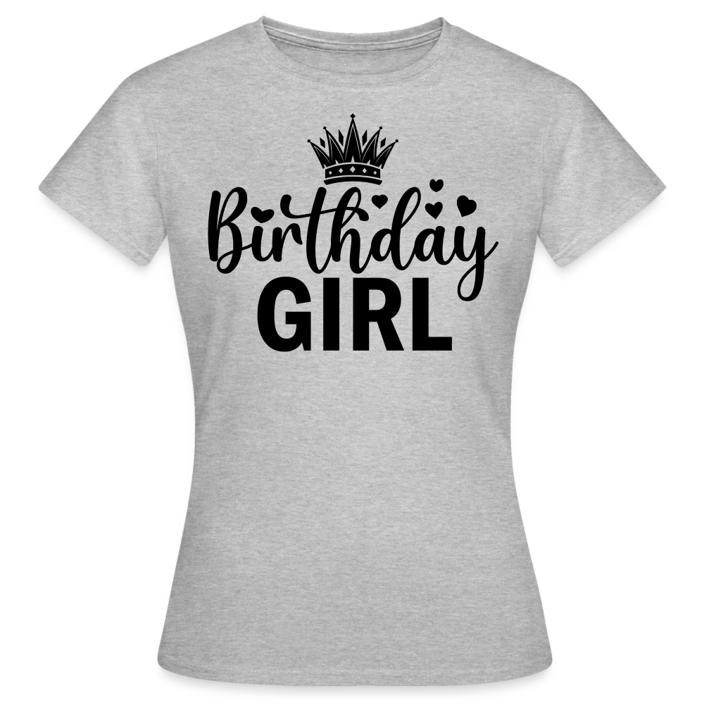 Birthday Girl Damen Gildan Heavy T-Shirt - Grau meliert