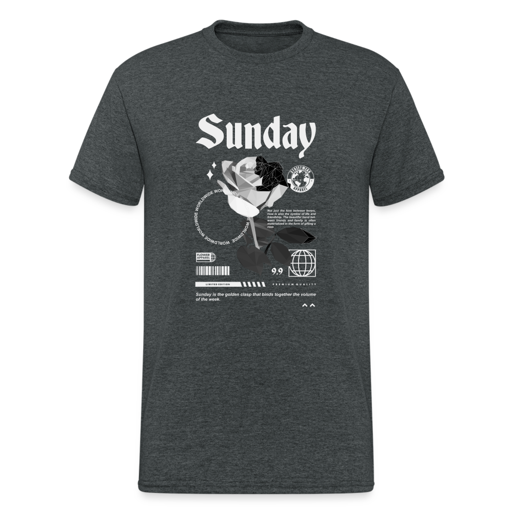 Urban Streetwear Sunday T-Shirt Herren - Dunkelgrau meliert