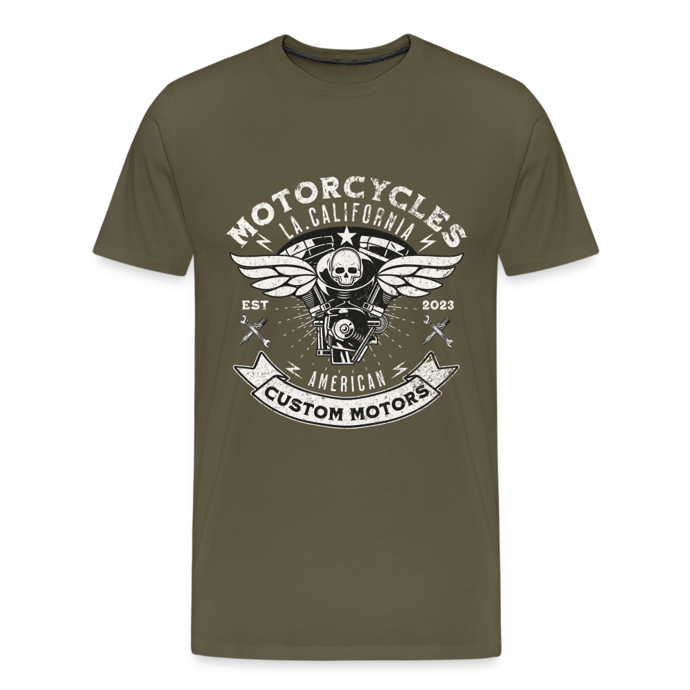 Motorcycles Custom Motors Premium T-Shirt Herren - Khaki