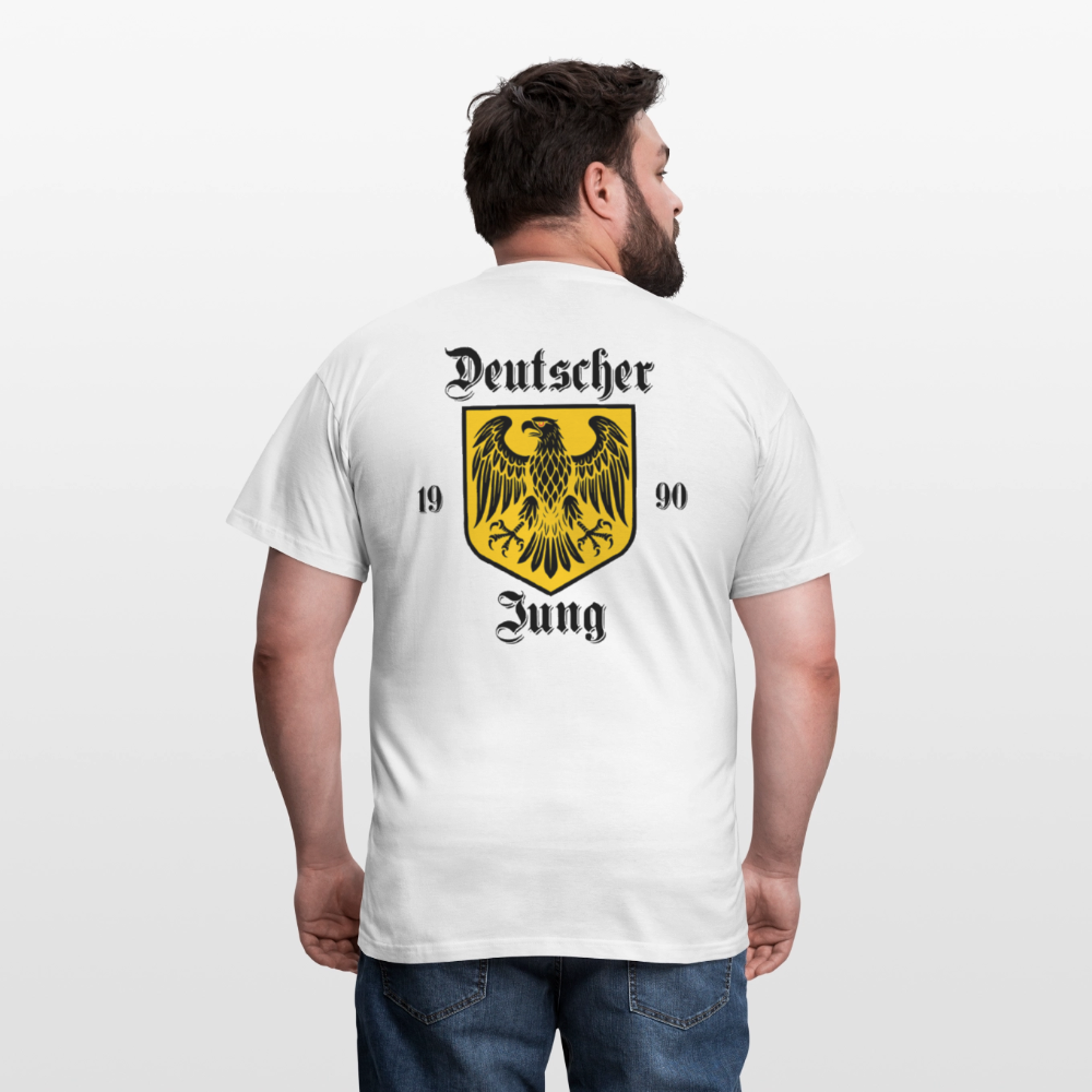 Deutscher Jung Rückendruck T-Shirt - Weiß