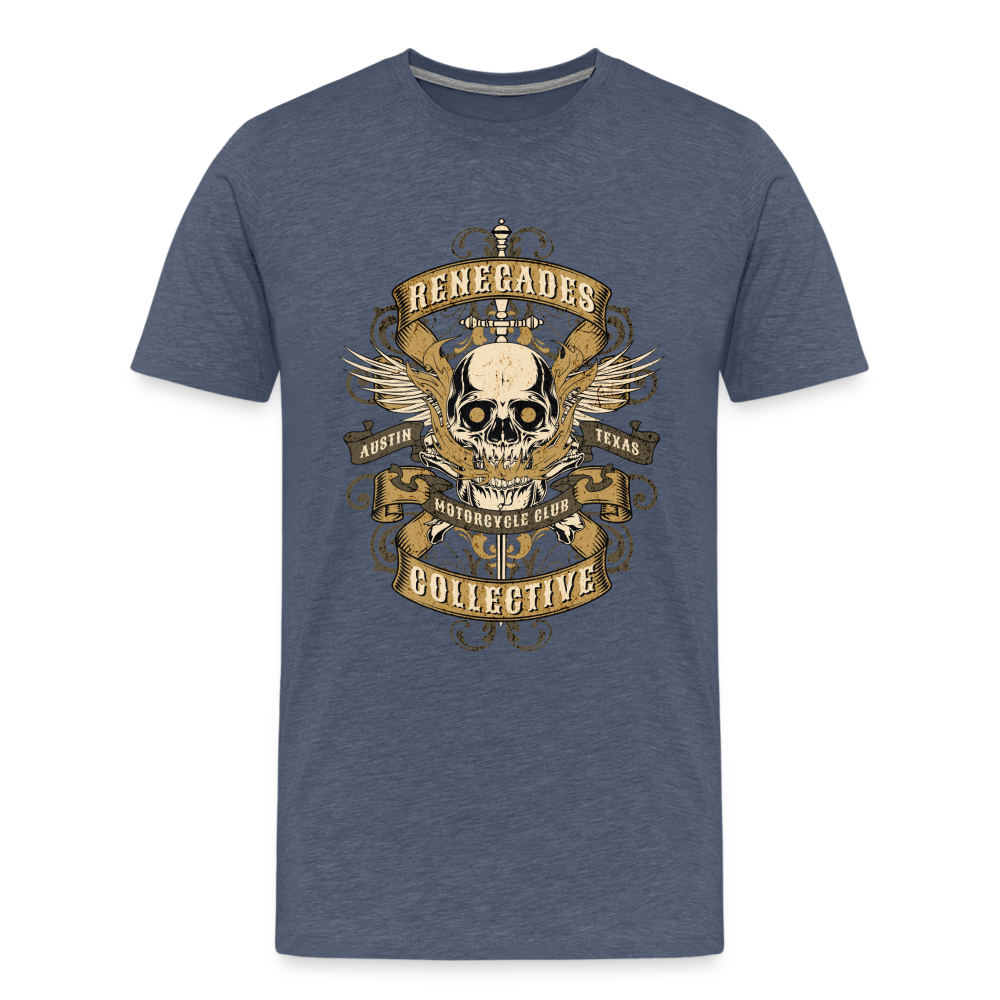 Renegades Collective Premium T-Shirt Herren - Blau meliert