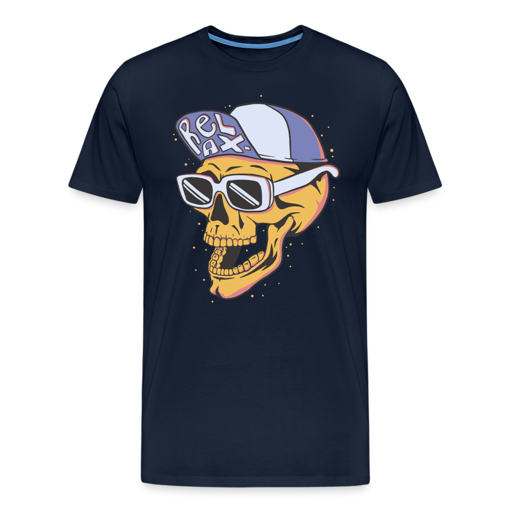 Relax Skull Totenkopf Premium T-Shirt Herren - Navy