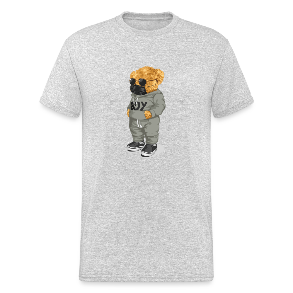 Teddybär Bear Boy Streetwear Spruch T-Shirt Herren - Grau meliert