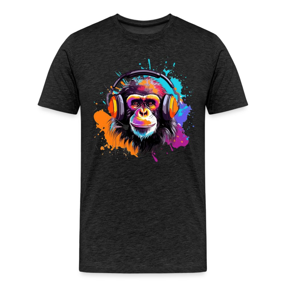 DJ Monkey Affe T-Shirt Männer Premium T-Shirt - Anthrazit