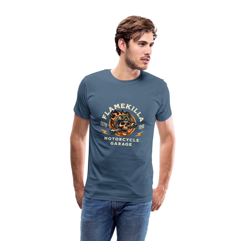 Flamekilla Premium T-Shirt Herren - Blaugrau