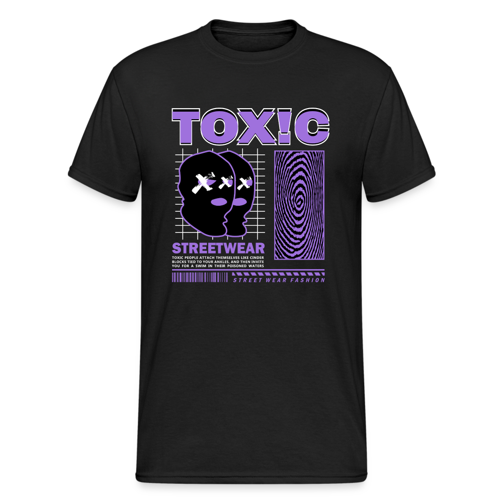 Urban Streetwear Toxic T-Shirt Herren - Schwarz