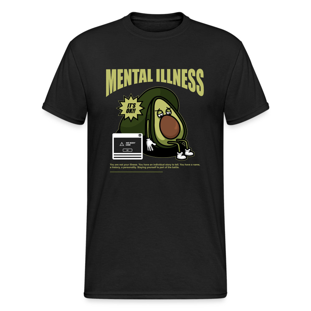 Urban Streetwear Mental Illness T-Shirt Herren - Schwarz